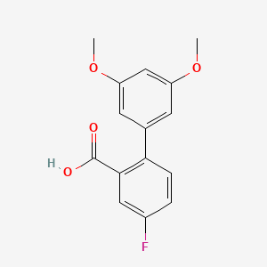 molecular formula C15H13FO4 B6405748 2-(3,5-Dimethoxyphenyl)-5-fluorobenzoic acid CAS No. 1261991-84-7