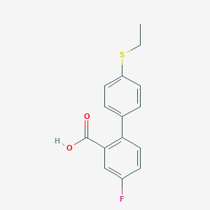 2-(4-Ethylthiophenyl)-5-fluorobenzoic acid