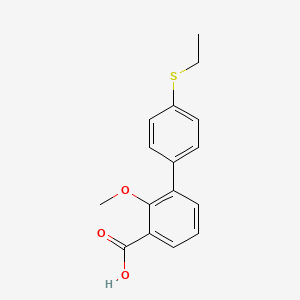 3-(4-Ethylthiophenyl)-2-methoxybenzoic acid