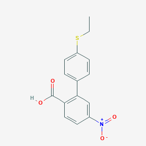 molecular formula C15H13NO4S B6405944 2-(4-Ethylthiophenyl)-4-nitrobenzoic acid CAS No. 1261956-13-1