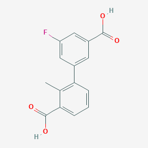 3-(3-Carboxy-5-fluorophenyl)-2-methylbenzoic acid