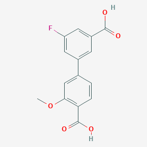 4-(3-Carboxy-5-fluorophenyl)-2-methoxybenzoic acid