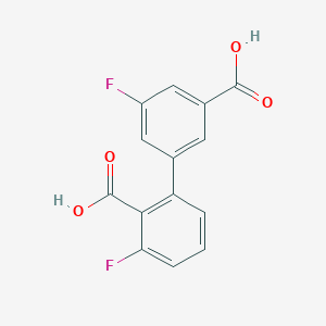 2-(3-Carboxy-5-fluorophenyl)-6-fluorobenzoic acid