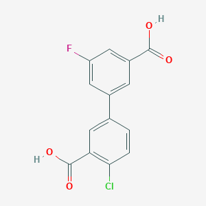 5-(3-Carboxy-5-fluorophenyl)-2-chlorobenzoic acid