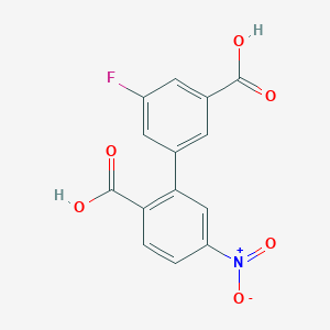 2-(3-Carboxy-5-fluorophenyl)-4-nitrobenzoic acid