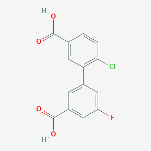 3-(3-Carboxy-5-fluorophenyl)-4-chlorobenzoic acid