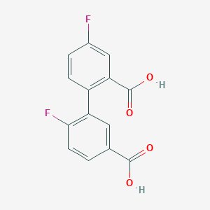 2-(5-Carboxy-2-fluorophenyl)-5-fluorobenzoic acid, 95%