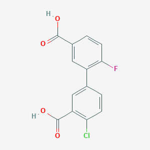 5-(5-Carboxy-2-fluorophenyl)-2-chlorobenzoic acid, 95%