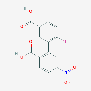 2-(5-Carboxy-2-fluorophenyl)-4-nitrobenzoic acid, 95%