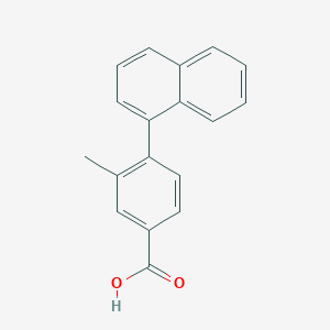 molecular formula C18H14O2 B6406327 3-Methyl-4-(naphthalen-1-yl)benzoic acid, 95% CAS No. 1261949-95-4