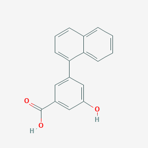 molecular formula C17H12O3 B6406374 5-Hydroxy-3-(naphthalen-1-yl)benzoic acid, 95% CAS No. 1261949-99-8