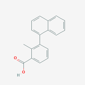 molecular formula C18H14O2 B6406375 2-Methyl-3-(naphthalen-1-yl)benzoic acid, 95% CAS No. 1261927-25-6
