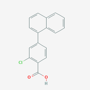 molecular formula C17H11ClO2 B6406388 2-Chloro-4-(naphthalen-1-yl)benzoic acid, 95% CAS No. 1261964-69-5