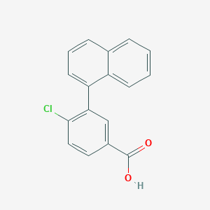 molecular formula C17H11ClO2 B6406409 4-Chloro-3-(naphthalen-1-yl)benzoic acid, 95% CAS No. 1261906-38-0