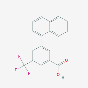 molecular formula C18H11F3O2 B6406442 3-(Naphthalen-1-yl)-5-trifluoromethylbenzoic acid, 95% CAS No. 1261956-66-4
