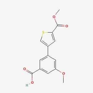 molecular formula C14H12O5S B6406503 3-[5-(Methoxycarbonyl)thiophen-3-yl]-5-methoxybenzoic acid, 95% CAS No. 1261898-34-3
