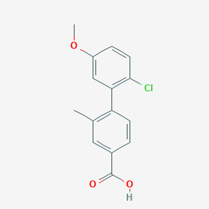 molecular formula C15H13ClO3 B6406545 4-(2-Chloro-5-methoxyphenyl)-3-methylbenzoic acid, 95% CAS No. 1261971-45-2