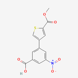 molecular formula C13H9NO6S B6406565 3-[5-(Methoxycarbonyl)thiophen-3-yl]-5-nitrobenzoic acid, 95% CAS No. 1261999-25-0