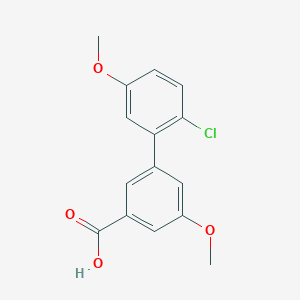 molecular formula C15H13ClO4 B6406612 3-(2-Chloro-5-methoxyphenyl)-5-methoxybenzoic acid, 95% CAS No. 1261956-07-3