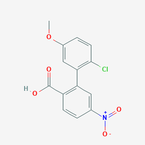 molecular formula C14H10ClNO5 B6406644 2-(2-Chloro-5-methoxyphenyl)-4-nitrobenzoic acid, 95% CAS No. 1261956-18-6