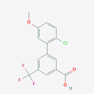 molecular formula C15H10ClF3O3 B6406646 3-(2-Chloro-5-methoxyphenyl)-5-trifluoromethylbenzoic acid, 95% CAS No. 1261956-23-3