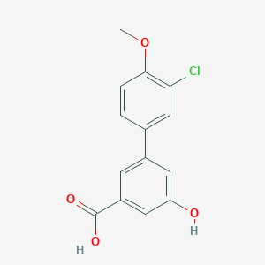molecular formula C14H11ClO4 B6406668 3-(3-Chloro-4-methoxyphenyl)-5-hydroxybenzoic acid, 95% CAS No. 1261898-36-5