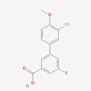 3-(3-Chloro-4-methoxyphenyl)-5-fluorobenzoic acid, 95%