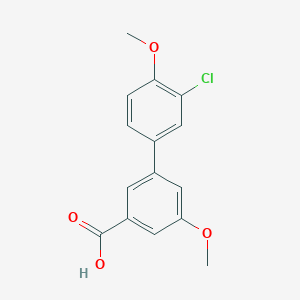 molecular formula C15H13ClO4 B6406702 3-(3-Chloro-4-methoxyphenyl)-5-methoxybenzoic acid, 95% CAS No. 1261904-99-7