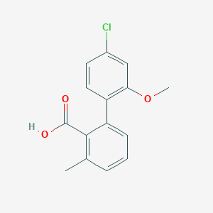 molecular formula C15H13ClO3 B6406759 2-(4-Chloro-2-methoxyphenyl)-6-methylbenzoic acid, 95% CAS No. 1261892-83-4