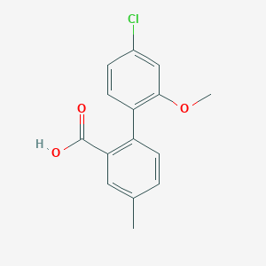 molecular formula C15H13ClO3 B6406793 2-(4-Chloro-2-methoxyphenyl)-5-methylbenzoic acid, 95% CAS No. 1261980-56-6