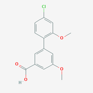 molecular formula C15H13ClO4 B6406833 3-(4-Chloro-2-methoxyphenyl)-5-methoxybenzoic acid, 95% CAS No. 1261911-82-3