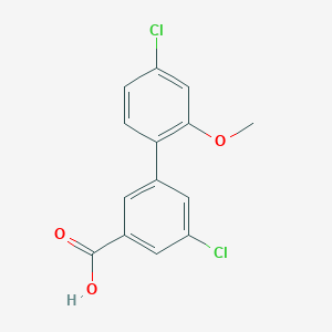 molecular formula C14H10Cl2O3 B6406871 5-Chloro-3-(4-chloro-2-methoxyphenyl)benzoic acid, 95% CAS No. 1261911-89-0
