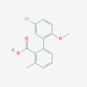 molecular formula C15H13ClO3 B6406923 2-(5-Chloro-2-methoxyphenyl)-6-methylbenzoic acid, 95% CAS No. 1261905-49-0