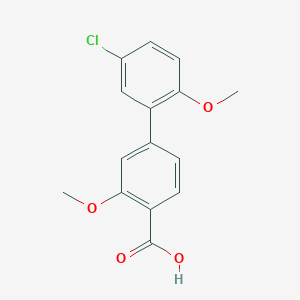 molecular formula C15H13ClO4 B6406991 4-(5-Chloro-2-methoxyphenyl)-2-methoxybenzoic acid, 95% CAS No. 1262002-13-0