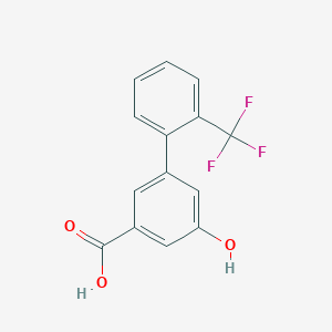 molecular formula C14H9F3O3 B6407028 5-Hydroxy-3-(2-trifluoromethylphenyl)benzoic acid, 95% CAS No. 1261970-34-6