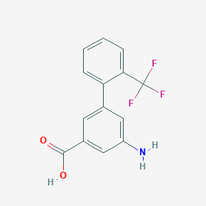 molecular formula C14H10F3NO2 B6407035 3-Amino-5-(2-trifluoromethylphenyl)benzoic acid, 95% CAS No. 1261912-08-6