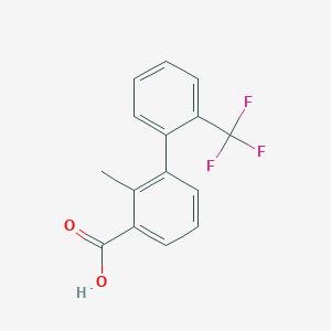 molecular formula C15H11F3O2 B6407045 2-Methyl-3-(2-trifluoromethylphenyl)benzoic acid, 95% CAS No. 1261603-97-7