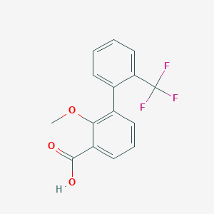 molecular formula C15H11F3O3 B6407055 2-Methoxy-3-(2-trifluoromethylphenyl)benzoic acid, 95% CAS No. 1261549-79-4