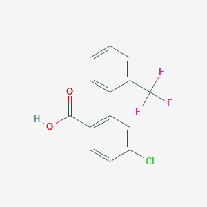 molecular formula C14H8ClF3O2 B6407063 4-Chloro-2-(2-trifluoromethylphenyl)benzoic acid, 95% CAS No. 1261636-97-8