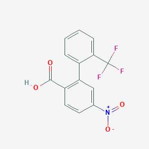 molecular formula C14H8F3NO4 B6407067 4-Nitro-2-(2-trifluoromethylphenyl)benzoic acid, 95% CAS No. 1261566-18-0