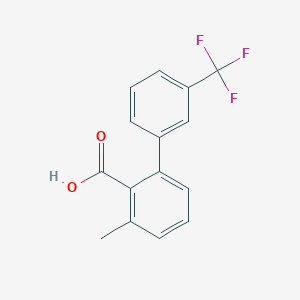 molecular formula C15H11F3O2 B6407073 6-Methyl-2-(3-trifluoromethylphenyl)benzoic acid, 95% CAS No. 1261497-15-7