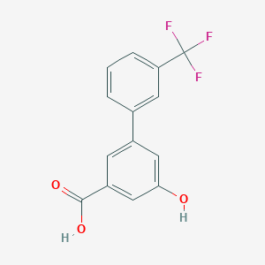molecular formula C14H9F3O3 B6407080 5-Hydroxy-3-(3-trifluoromethylphenyl)benzoic acid, 95% CAS No. 1261912-53-1