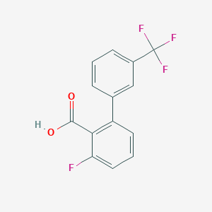 molecular formula C14H8F4O2 B6407105 6-Fluoro-2-(3-trifluoromethylphenyl)benzoic acid, 95% CAS No. 1261750-21-3
