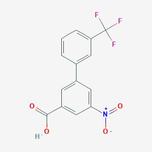 molecular formula C14H8F3NO4 B6407108 5-Nitro-3-(3-trifluoromethylphenyl)benzoic acid, 95% CAS No. 1261807-11-7