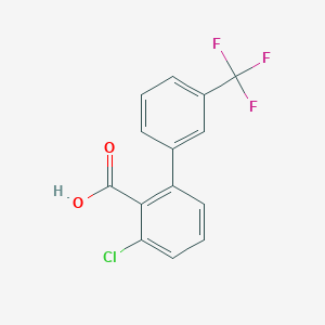 molecular formula C14H8ClF3O2 B6407125 6-Chloro-2-(3-trifluoromethylphenyl)benzoic acid, 95% CAS No. 1261803-21-7