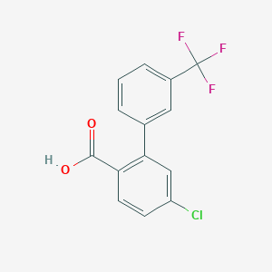 molecular formula C14H8ClF3O2 B6407128 4-Chloro-2-(3-trifluoromethylphenyl)benzoic acid, 95% CAS No. 1261599-90-9