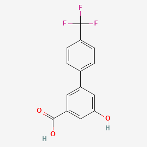 molecular formula C14H9F3O3 B6407134 5-Hydroxy-3-(4-trifluoromethylphenyl)benzoic acid, 95% CAS No. 1261993-70-7