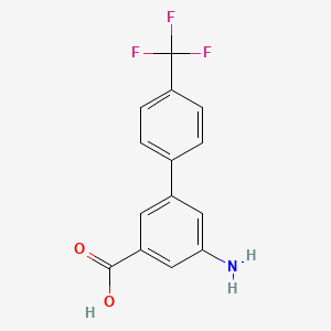 molecular formula C14H10F3NO2 B6407163 3-Amino-5-(4-trifluoromethylphenyl)benzoic acid, 95% CAS No. 1261933-48-5