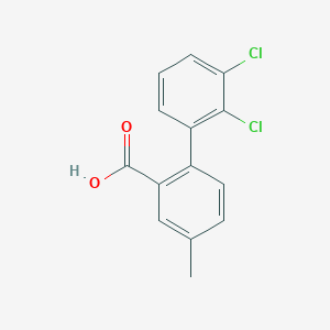 molecular formula C14H10Cl2O2 B6407187 2-(2,3-Dichlorophenyl)-5-methylbenzoic acid, 95% CAS No. 1261913-52-3