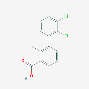 molecular formula C14H10Cl2O2 B6407190 3-(2,3-Dichlorophenyl)-2-methylbenzoic acid, 95% CAS No. 1261992-33-9